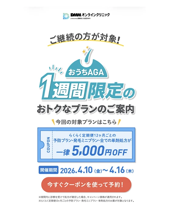 DMMクリニック継続者向けクーポン